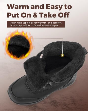 Черевики зимові чоловічі FitVille широкі, теплі, водонепроникні, з коротким гомілкою, чорні (46 EU)