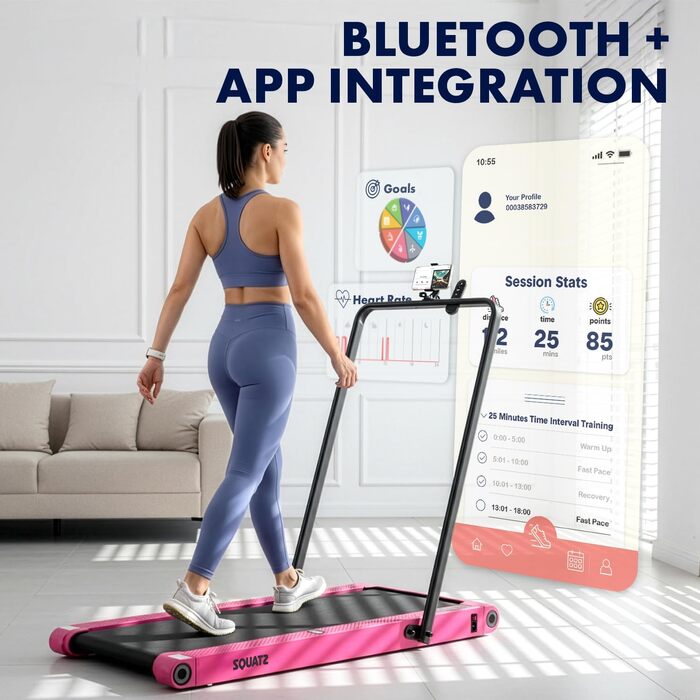 Бігова доріжка Squatz 2-in-1 Walking Pad для дому та офісу, рожева