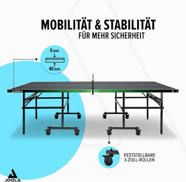 Стол для настільного тенісу JOOLA NOVA Outdoor – вологостійкий, розкладний, з регулюванням висоти та сіткою (200A)
