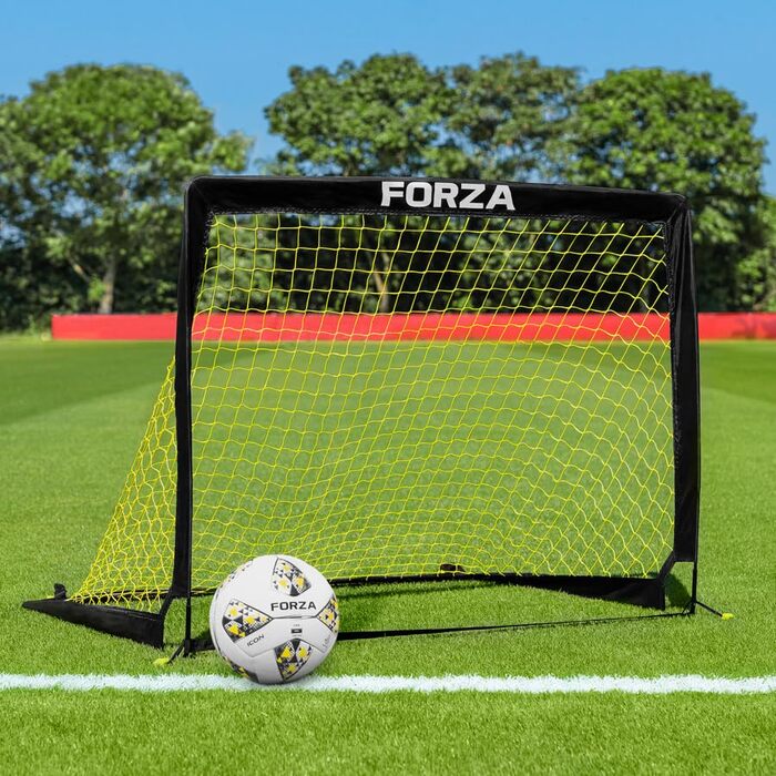 Ворота футбольні Pop-Up FORZA квадратні, жовті, 1.2 x 0.9 м, пара