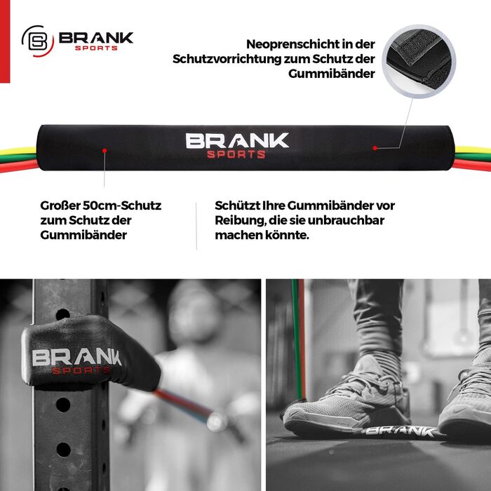 BRANK SPORTS Силові фітнес-резинки для тренувань, еспандери з високоякісної гуми для кросфіту, фітнесу, силових вправ, з безкоштовним тренувальним гідом