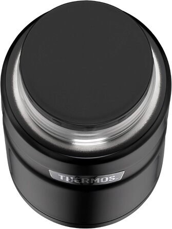 Термос для напоїв THERMOS Stainless King 1,2 л чорний матовий, 24 год гаряче/холодне + харчовий контейнер THERMOS Stainless King 0,71 л чорний матовий з ложкою, 14 год гаряче/24 год холодне