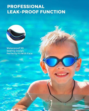 Дитячі окуляри для плавання OMID P2mini з поляризацією, блакитні (6-14 років)