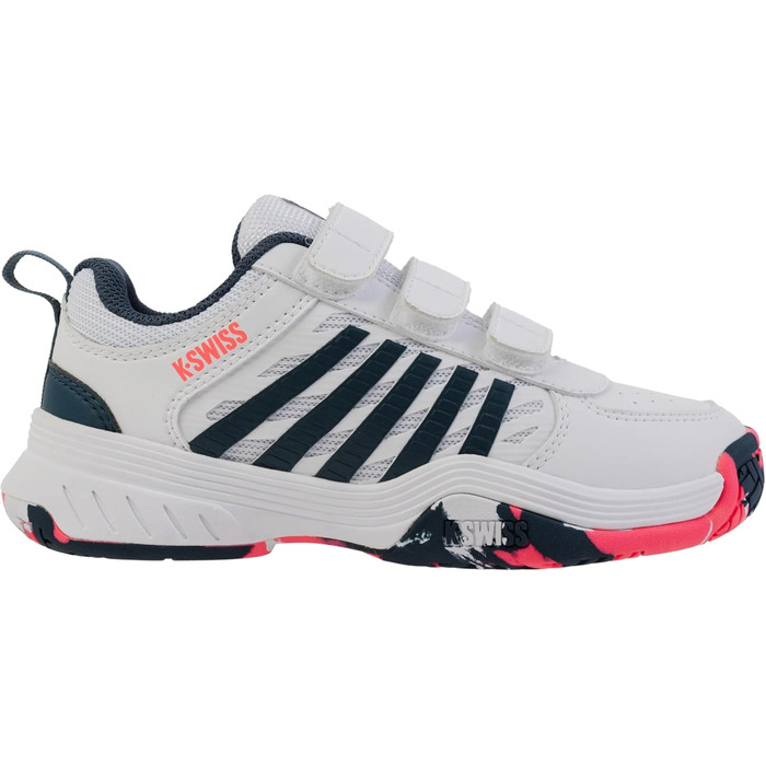 Тенісні кросівки K-Swiss Kinder Court Express 2 Strap White Stargazer Neon Blaze (29 EU)