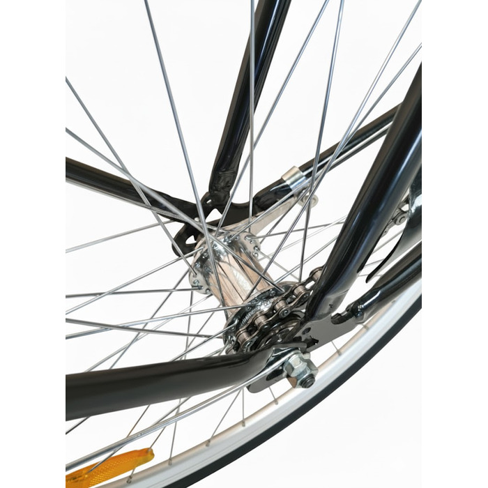 Міський велосипед Dallas Bike, чорний, 28 дюймів, сталевий, 1 швидкість