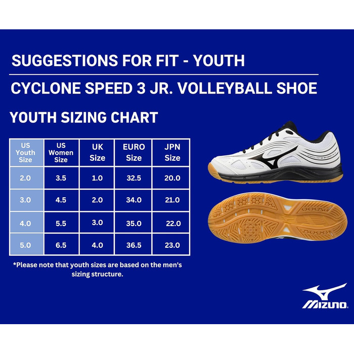 Дитячі кросівки Mizuno Cyclone Speed 3 для дівчаток, білий/чорний колір, розмір Big Kid 2, чорний/сріблястий