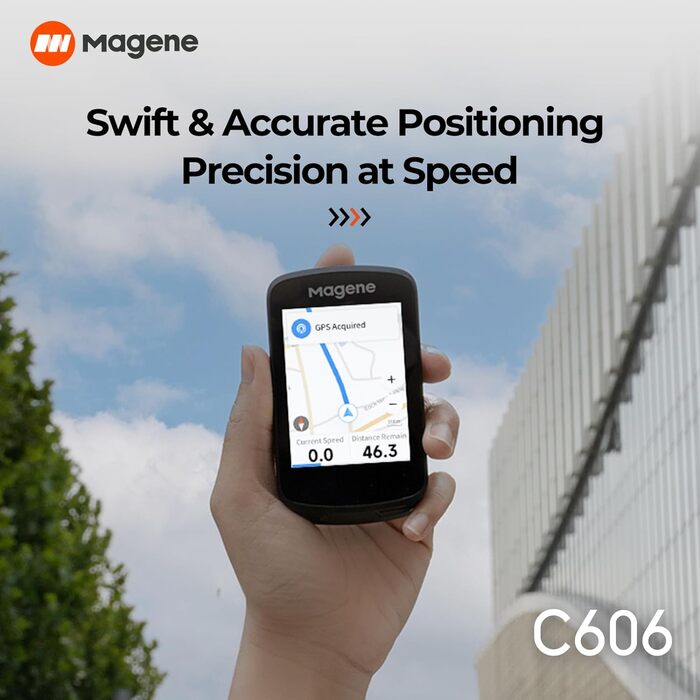 Велокомп'ютер Magene C606 з GPS, сенсорний екран 2,8