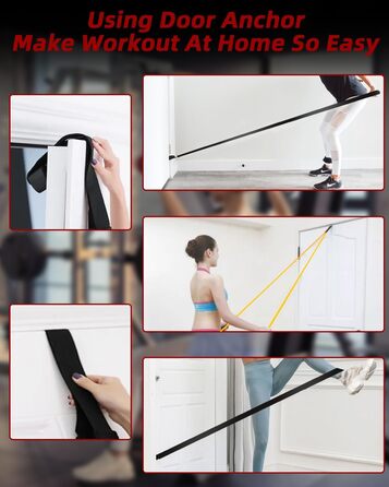 Набір еластичних стрічок FAOKZE для фітнесу, йоги, стрейчингу та силових тренувань (5 шт.)