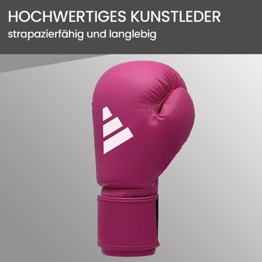 Боксерські рукавички Adidas Speed 50 для дорослих, 10 oz, Маджента/Білий