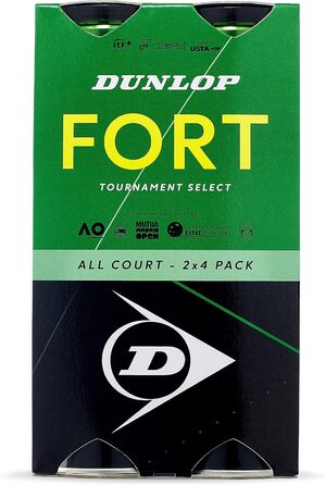 Тенісні м'ячі Dunlop Fort All Court TS для всіх типів покриття, 2x4 шт.