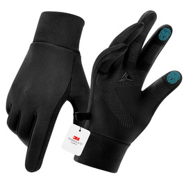 Рукавички зимові GXCROR 3M Thinsulate, для велосипеда, бігу, риболовлі та мотоцикла, чорні, розмір M