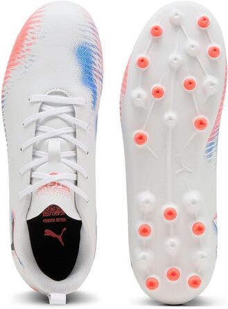 Дитячі футбольні бутси PUMA Future 8 Play Mg Jr - біло-червоні, розмір 34.5 EU