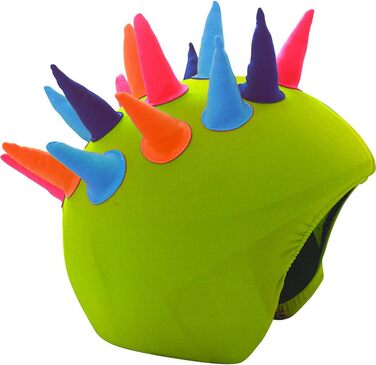 Чохол для шолома COOLCASC NEON HÖRNER для мультиспорту, неоновий, з ріжками