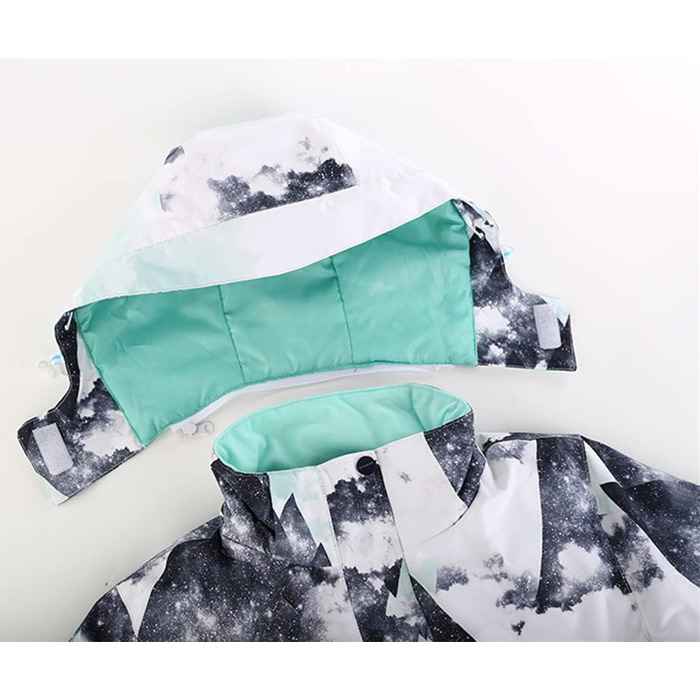 Водонепроникний та вітронепроникний жіночий комплект для катання на лижах (куртка та штани) – теплий зимовий костюм для походів та сноубордингу, оранжево-чорний (L, білий+чорний)