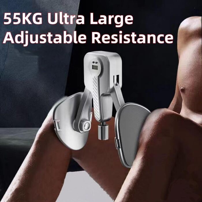 Тренажер для внутрішньої поверхні стегна Thigh Master: регулювання 0.0-49.9 кг, для жінок та чоловіків, бежевий