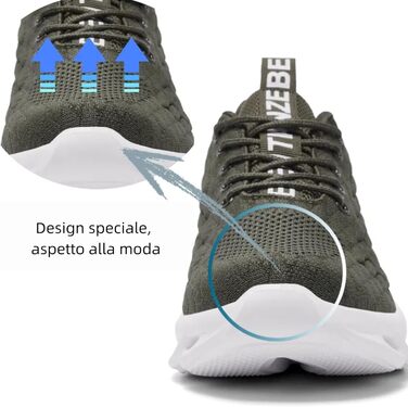 Чоловічі кросівки для бігу, тенісу та фітнесу. Легкі, дихаючі, зелені. Розмір 43 EU