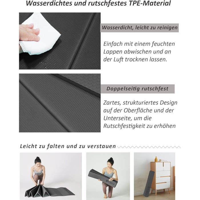 Йога мат RYTMAT XL 195x90 см, TPE 10 мм - спортивний килимок для йоги, фітнесу, пілатесу