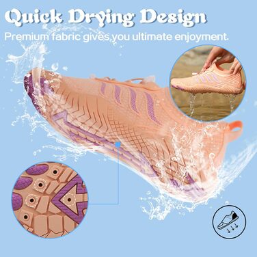 Чоботи для плавання чоловічі та жіночі, шкарпетки для пляжу, босі шкарпетки, літні плавальні черевики, аквашузи, швидко сохнуть, серфові черевики, рожеві, 38 EU