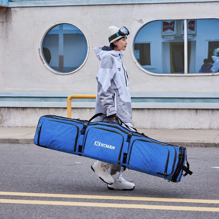 Чохол для сноуборду XCMAN, 160/190 см, міцний, для перевезення, подорожей, скі-туризму, синій