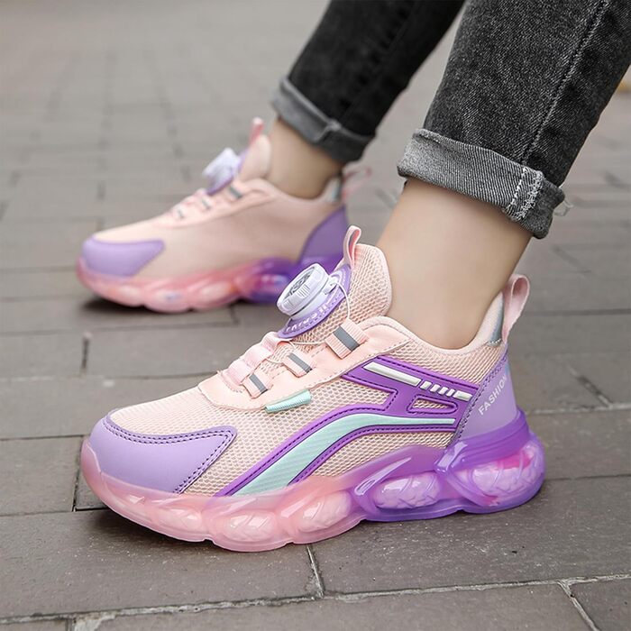 Дитячі кросівки ITSOGOO для бігу та активного відпочинку. Легкі, дихаючі, для дівчаток та хлопчиків, розмір 28-37 EU (36 EU, Рожевий)