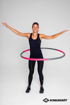 Обруч фітнес Schildkröt Fitness-Hoop 100 см, фуксія-антрацит, 4-кольорова упаковка
