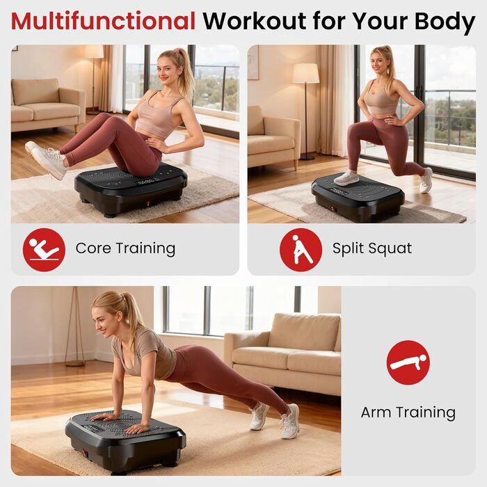 Платформа для вібраційного тренування MOMODA 2026 - для схуднення та спалювання жиру, 120 рівнів швидкості, для жінок та чоловіків