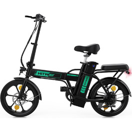 Електровелосипед HITWAY 16'' складаний, 250W, 36V 8,4Ah, до 70 км, міський для чоловіків і жінок, чорний