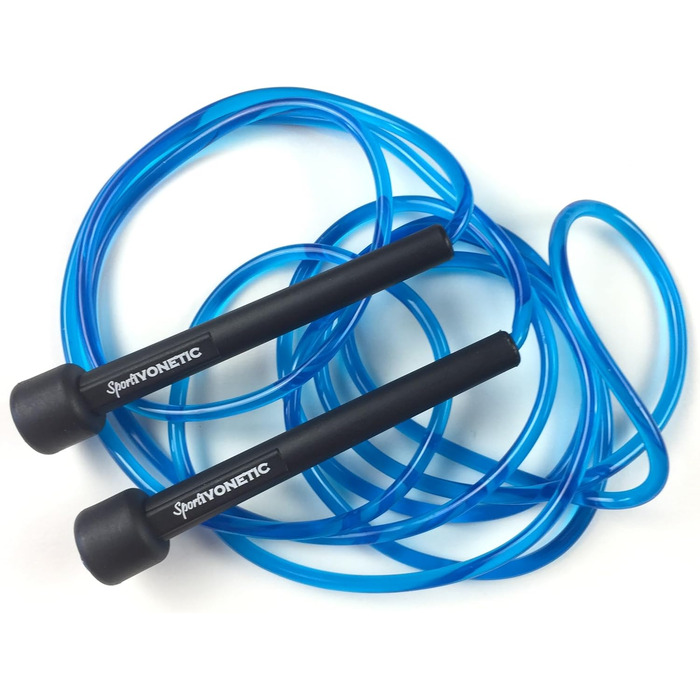 Стрибкове канат для дорослих та дітей, чоловіків та жінок - для фітнесу, кроссфіту, спорту, боксу та відпочинку - регульований розмір - Speed Rope, Jump Rope, Sprungseil (Блакитний)