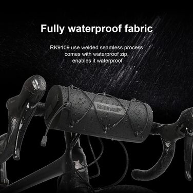 Rhinowalk велосипедна сумка на кермо, водонепроникна, передня, чорна, професійний аксесуар для велосипеда, з можливістю носити через плече