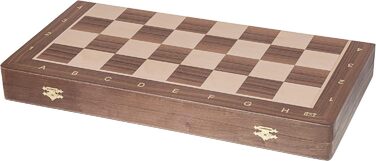 Шахова дошка та фігури Staunton №6 Square Pro, дерево горіх, шаховий набір