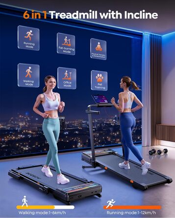 Бігова доріжка для дому Laufband з нахилом 0-15%, 3.0HP, складна, з динаміками, до 136 кг, розмір 137x72x13 см
