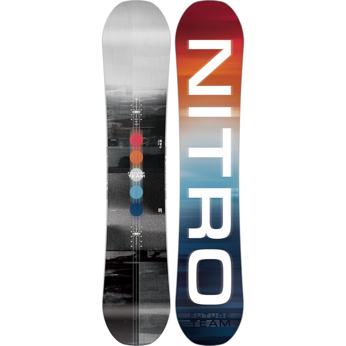 Дитяча сноуборд-дошка Nitro Future Team 142 см, універсальна, фристайл/фрірайд, мультиколір