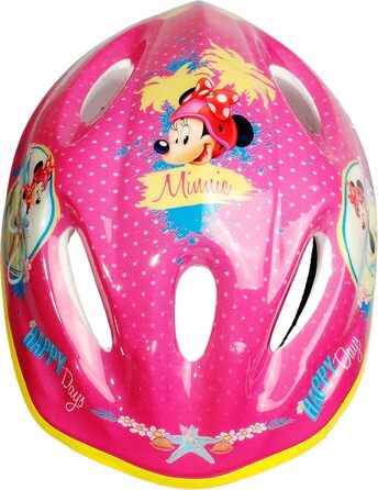 Дитячий захисний набір 5 в 1: шолом для велосипеда Minnie Mouse, розмір 52-56, регульований, TÜV, з іменем