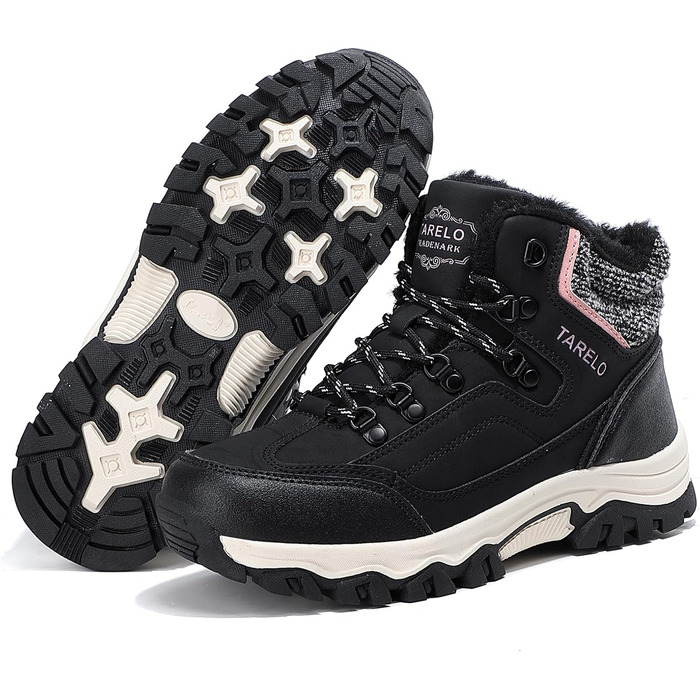 Зимові черевики TARELO для жінок, чорні, розмір 36-41, антиковзаюча підошва