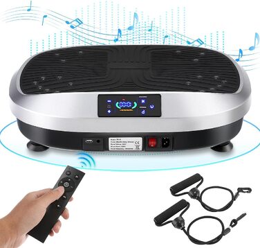 Вібраційна платформа для дому Sport - 6 програм, для м'язів та схуднення, срібна