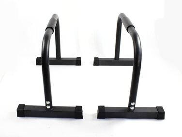 Преміум бруси для віджимань Parallettes 45 см, каллістеніка, до 200 кг, порошкове покриття, чорні