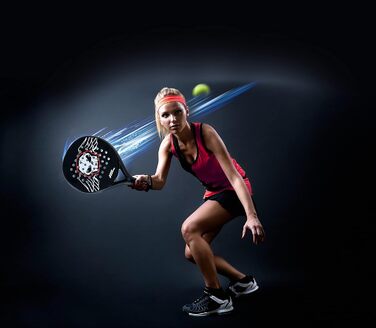 Ракетка для падел-тенісу No Fear - чорна з антиковзним покриттям