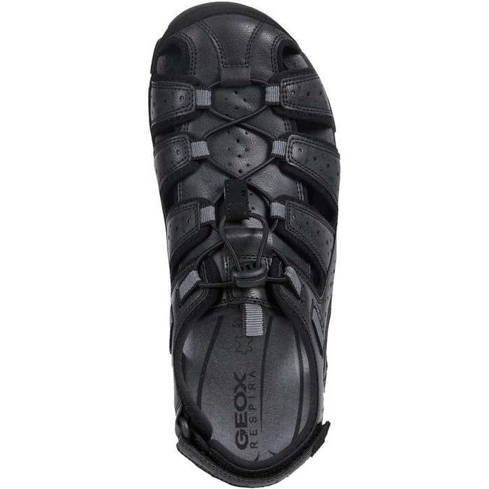 Чоловічі сандалі Geox Strada C9999, чорні, 43 EU – оригінальна італійська якість