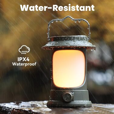 LED кемпінгова лампа-ліхтар у ретро стилі, регульована яскравість, тепле світло, для кемпінгу, саду, надзвичайних ситуацій, USB-зарядка