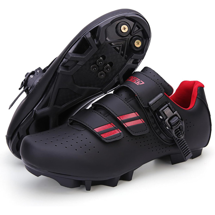 Велосипедні шкарпетки для жінок та чоловіків, MTB, Radsport, Mountainbike, кросівки, дихаючі, Outdoor, велосипедні, Spin MTB (39 EU, Чорний/Червоний)