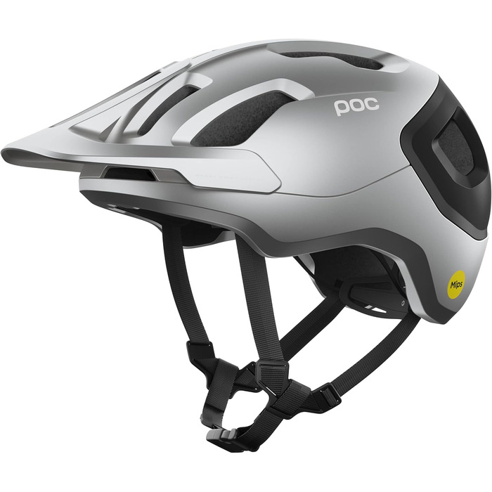 Велосипедний шолом POC Axion Race MIPS для трейлу, захист MIPS Integra, розмір XS (48-52 см), чорний/сріблястий матовий