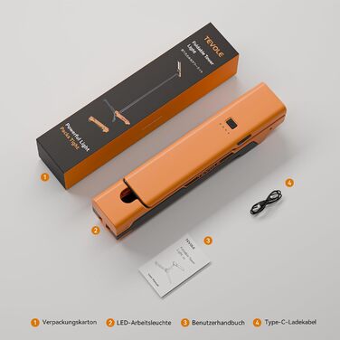 LED прожектор на штативі, 1500LM, 3 кольори світла (3000K/4500K/6000K), IP54, для відпочинку, DIY та майстерні