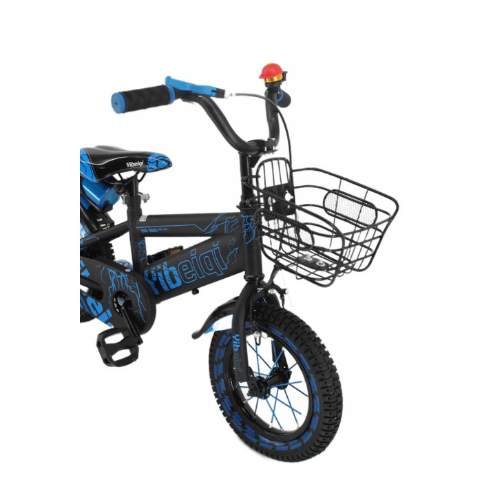 Дитячий велосипед 16 дюймів для хлопчика з кошиком, синій