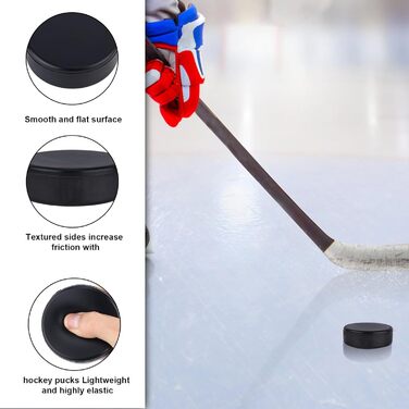 Хокейні шайби Gosknor 12шт, діаметр 7,5 см, товщина 2,5 см. Легкі та м'які шайби з піноматеріалу для тренувань та класичної гри в залі. Не гумовані.