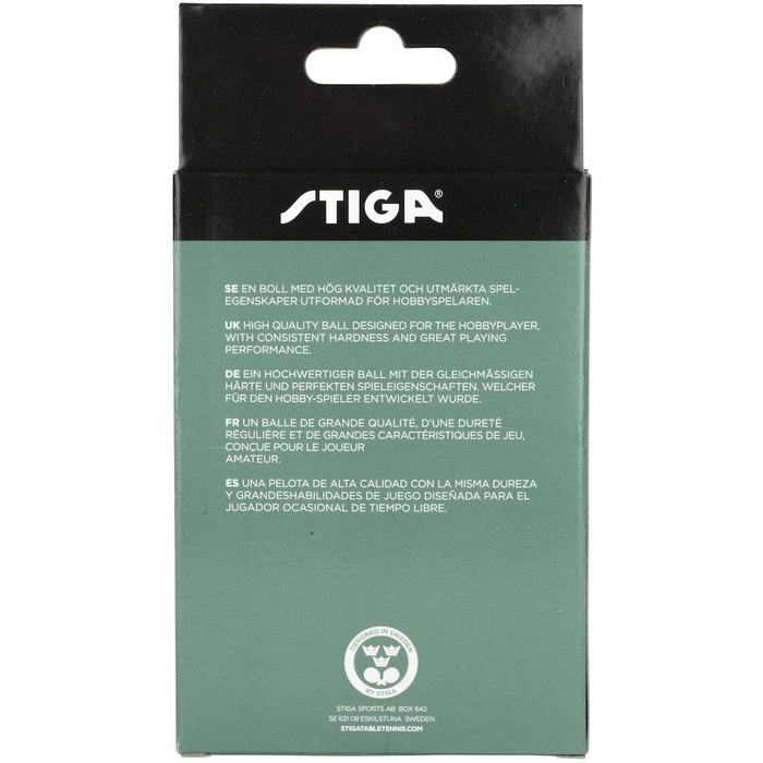 М'ячі для настільного тенісу Stiga 1 Star, пластикові, білі, 6 шт.