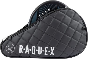 Елітна сумка для падельної ракетки Raquex, синя або чорна, з якісної стьобаної екошкіри, для чоловіків і жінок, з м’яким захистом – розкішний подарунок для гравців у падель