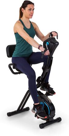 Capital Sports Azura Heimtrainer: Складний велотренажер для дому з магнітним опором та підставкою для планшета, чорний