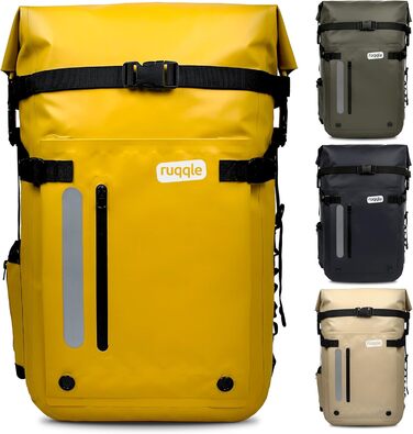 Водонепроникний рюкзак Ruqqle: 20/30/45 л, RollTop, 3 кишені, для пляжу, човнів, каяків, подорожей, кемпінгу, риболовлі та мотоциклів