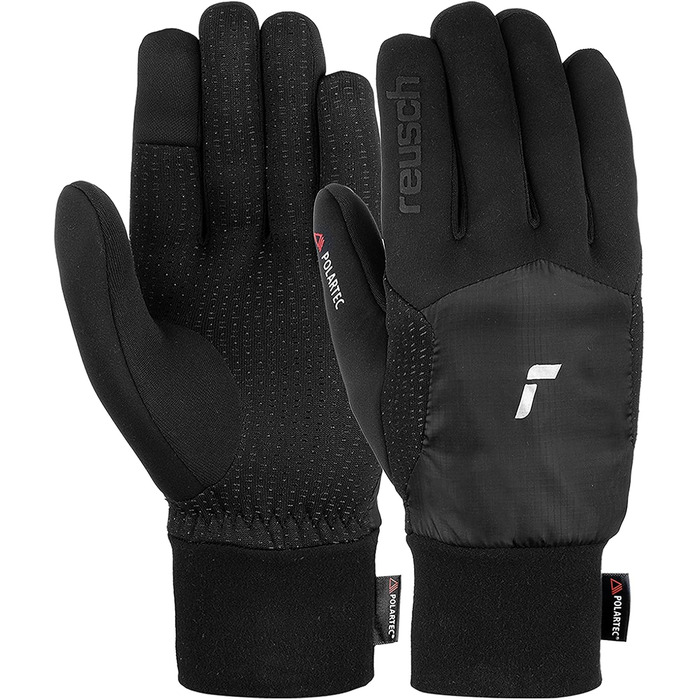 Універсальні спортивні рукавички Reusch Garhwal Hybrid Touch-TEC для чоловіків і жінок, сенсорні, для смартфона і планшета, чорні/сріблясті, розмір 9, для активного відпочинку