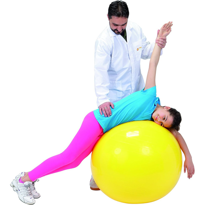 Гімнастичний м'яч GYMNIC 75 см, фітнесбол для йоги та офісу, жовтий